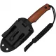 CIVIVI Altus Fixed Blade Knife - 3" 14C28N Black Stainless Steel DP Blade Guibourtia Wood Handle Kydex Sheath Cyclaire Knives and Tools