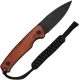 CIVIVI Altus Fixed Blade Knife - 3" 14C28N Black Stainless Steel DP Blade Guibourtia Wood Handle Kydex Sheath Cyclaire Knives and Tools