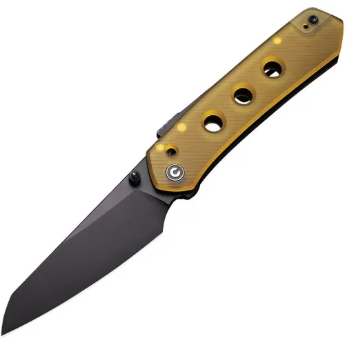 CIVIVI Snecx Vision FG Superlock Folding Knife - 3.54" Black Finish Nitro-V Blade Polished Ultem Handle