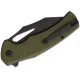 CIVIVI Knives BullTusk Liner Lock Knife - 3.48" 14C28N Black Stonewashed CP Blade Coarse OD Green G10 Handle Cyclaire Knives and Tools