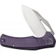 CIVIVI Knives BullTusk Liner Lock Knife - 3.48" 14C28N Satin CP Blade Purple Canvas Micarta Handle Cyclaire Knives and Tools