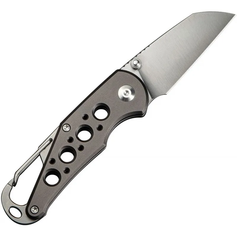 CIVIVI Pragma Folding Knife - 2.2" Nitro-V Wharncliffe Blade Grey Milled Aluminum Handle Cyclaire Knives and Tools