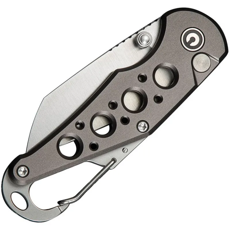 CIVIVI Pragma Folding Knife - 2.2" Nitro-V Wharncliffe Blade Grey Milled Aluminum Handle Cyclaire Knives and Tools