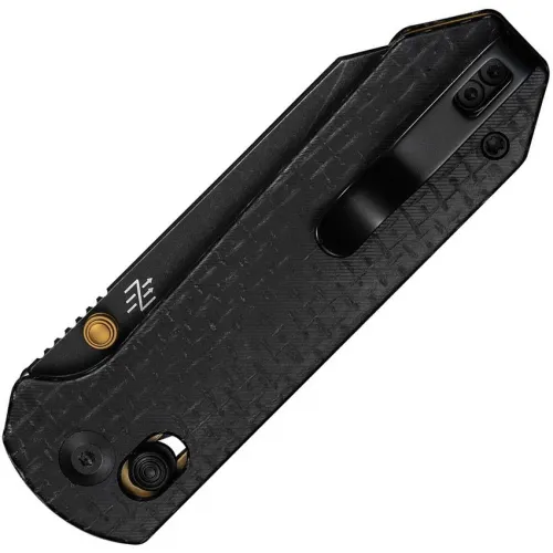 CIVIVI Yonder Folding Knife - 2.88" Black 14C28N Blade Black Burlap Micarta Handle