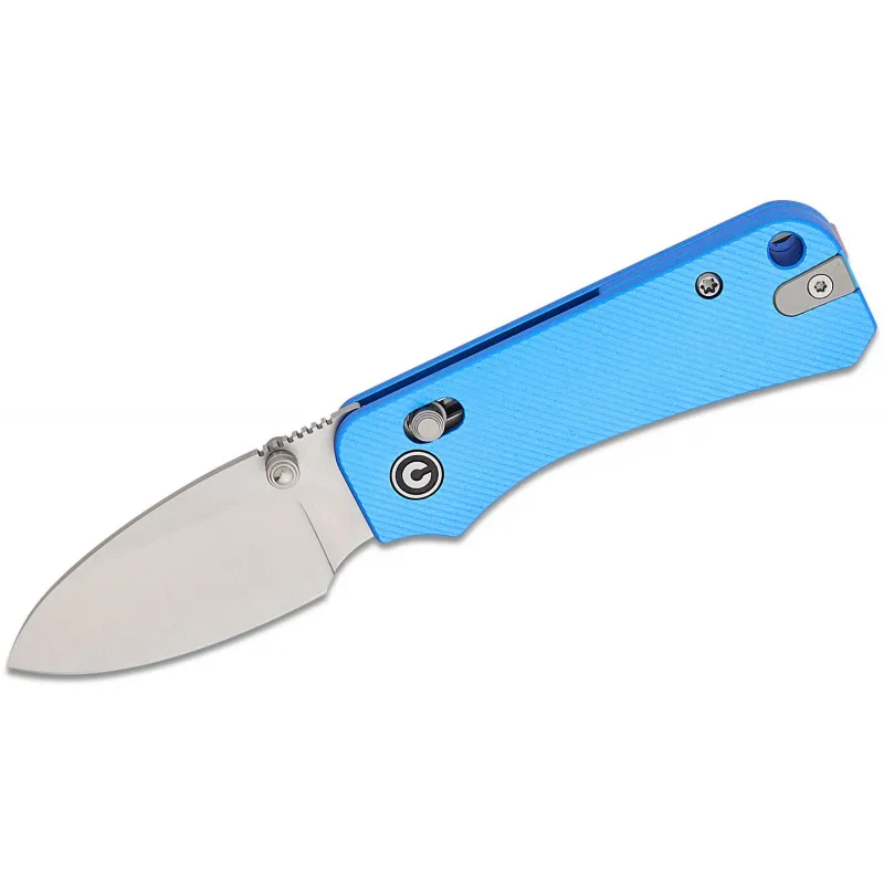 CIVIVI Knives Baby Banter 2 Folding Knife - 2.34" Nitro-V Satin Blade Blue Machined Aluminum Handle Cyclaire Knives and Tools