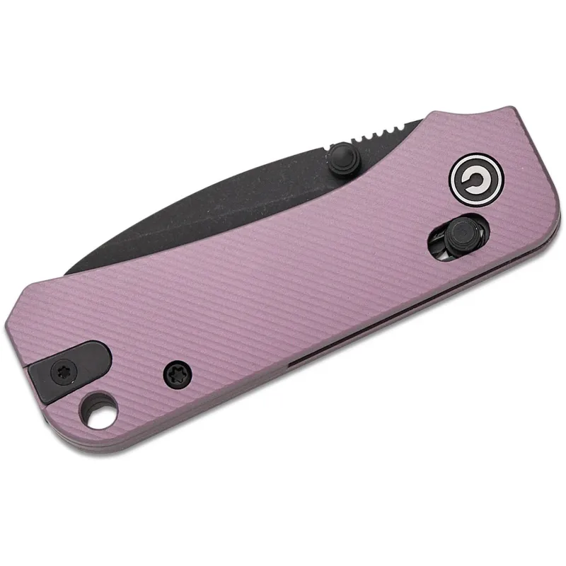 CIVIVI Knives Baby Banter 2 Folding Knife - 2.34" Nitro-V Black Blade Purple Machined Aluminum Handle Cyclaire Knives and Tools