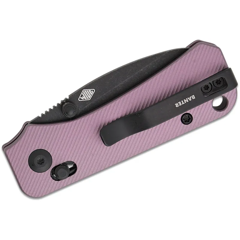 CIVIVI Knives Baby Banter 2 Folding Knife - 2.34" Nitro-V Black Blade Purple Machined Aluminum Handle Cyclaire Knives and Tools