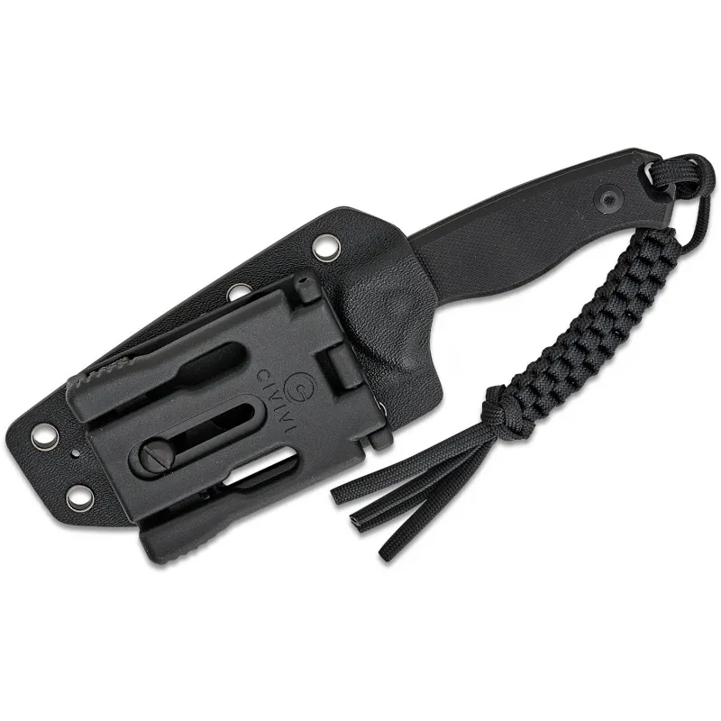 CIVIVI Knives Timberbark Fixed Blade Knife - 3.2" 14C28N Black DP Blade Black G10 Handle Kydex Sheath Cyclaire Knives and Tools