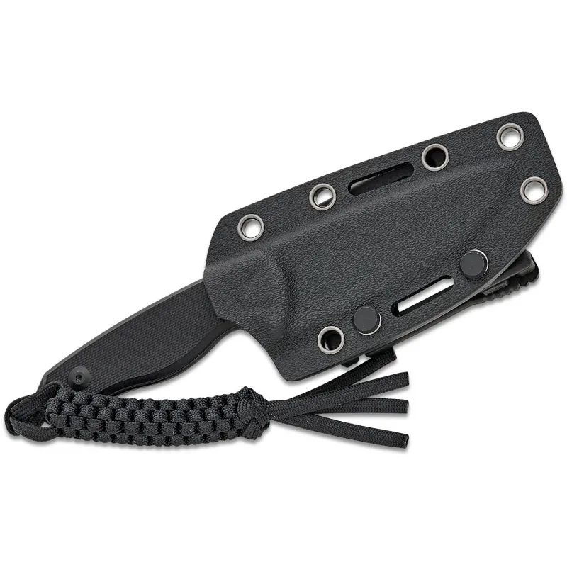 CIVIVI Knives Timberbark Fixed Blade Knife - 3.2" 14C28N Black DP Blade Black G10 Handle Kydex Sheath Cyclaire Knives and Tools