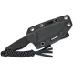 CIVIVI Knives Timberbark Fixed Blade Knife - 3.2" 14C28N Black DP Blade Black G10 Handle Kydex Sheath Cyclaire Knives and Tools