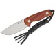 CIVIVI Knives Timberbark Fixed Blade Knife - 3.2" 14C28N Satin DP Blade Guibourtia Wood Handle Kydex Sheath Cyclaire Knives and Tools