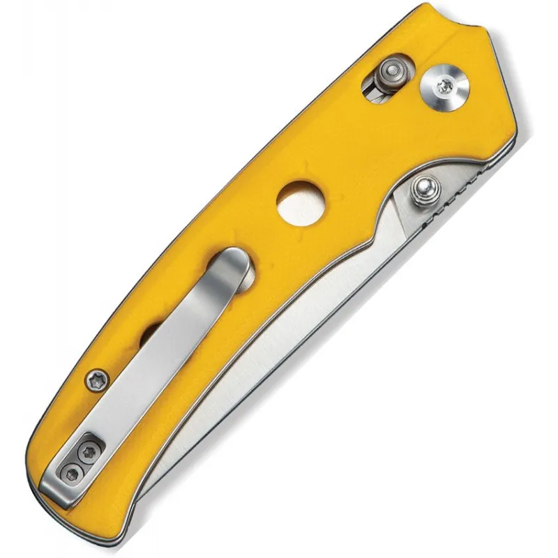 CIVIVI Noctis Folding Knife - 2.98" Nitro-V Satin Drop Point Blade Yellow G10 Handle Cyclaire Knives and Tools