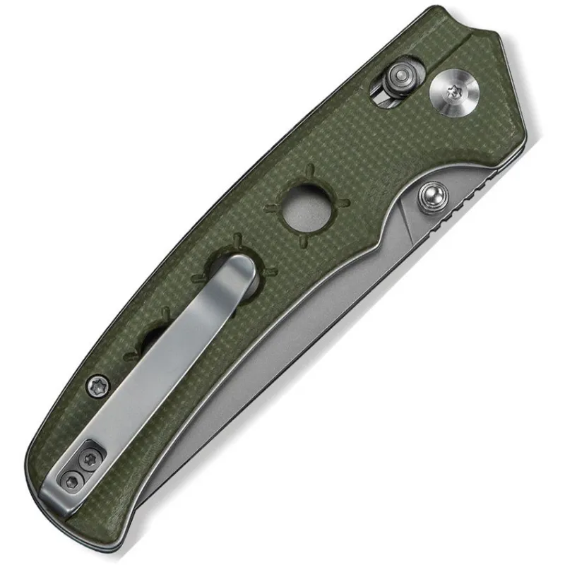 CIVIVI Noctis Folding Knife - 2.98" Nitro-V Stonewash Drop Point Blade Green Micarta Handle Cyclaire Knives and Tools