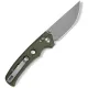 CIVIVI Noctis Folding Knife - 2.98" Nitro-V Stonewash Drop Point Blade Green Micarta Handle Cyclaire Knives and Tools