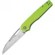 CIVIVI Guile Folding Knife - 3.25" 14C28N Stainless Steel Stonewashed Wharncliffe Blade Green G10 Handle Cyclaire Knives and Tools
