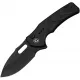 CIVIVI Vexron Button Lock Folding Knife - 3" Black 14C28N Stainless Steel Blade Black G10 Handle Cyclaire Knives and Tools