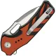 CIVIVI Vexron Button Lock Folding Knife - 3" 14C28N Stainless Steel Blade Orange and Black G10 Handle Cyclaire Knives and Tools