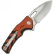 CIVIVI Vexron Button Lock Folding Knife - 3" 14C28N Stainless Steel Blade Orange and Black G10 Handle Cyclaire Knives and Tools