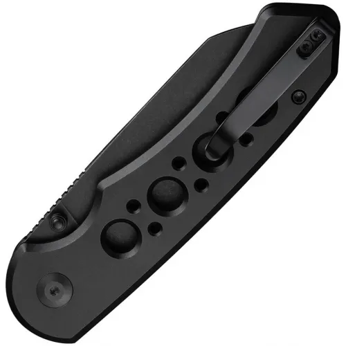 CIVIVI Pragma Prime Folding Knife - 3.5" Black 14C28N Stainless Steel Wharncliffe Blade Black Milled Aluminum Handle