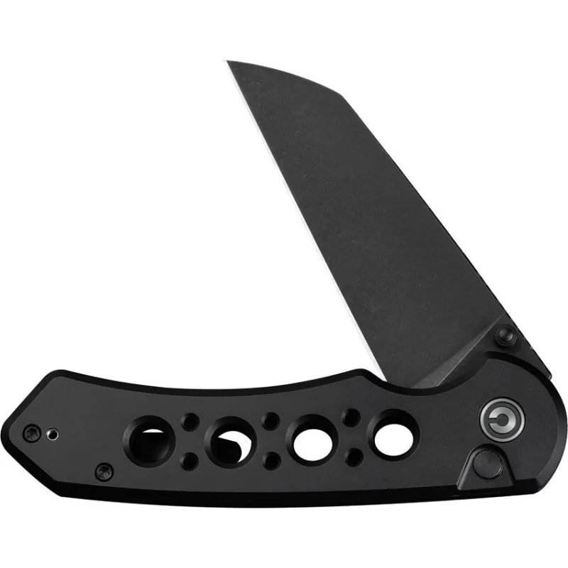 CIVIVI Pragma Prime Folding Knife - 3.5" Black 14C28N Stainless Steel Wharncliffe Blade Black Milled Aluminum Handle Cyclaire Knives and Tools