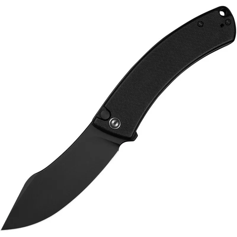 CIVIVI Outlaw Muk Folding Knife - 3.47" 14C28N Black Stonewashed Nessmuk Blade Black G10 Handle Cyclaire Knives and Tools