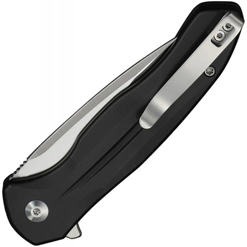 CIVIVI Kitefin Button Lock Folding Knife - 3.25" 14C28N Stainless Steel Blade Black Aluminium Handle Cyclaire Knives and Tools