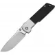 CIVIVI Zygon Folding Knife - 3.24" Nitro-V Satin Blade Black G10 Handle with White G10 Bolsters Cyclaire Knives and Tools