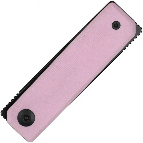 CIVIVI Kukei Folding Knife Pink - 2" Black Stonewash Nitro-V Sheepsfoot Blade Pink G10 Handle