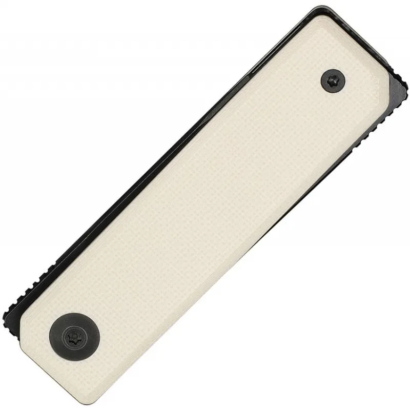 CIVIVI Kukei Folding Knife Ivory - 2" Black Stonewash Nitro-V Sheepsfoot Blade Ivory G10 Handle Cyclaire Knives and Tools