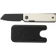CIVIVI Kukei Folding Knife Ivory - 2" Black Stonewash Nitro-V Sheepsfoot Blade Ivory G10 Handle Cyclaire Knives and Tools