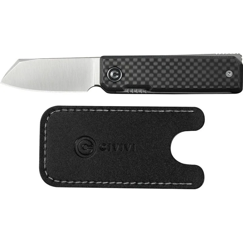 CIVIVI Kukei Folding Knife - 2" Nitro-V Sheepsfoot Blade Carbon Fibre and G10 Handle Cyclaire Knives and Tools