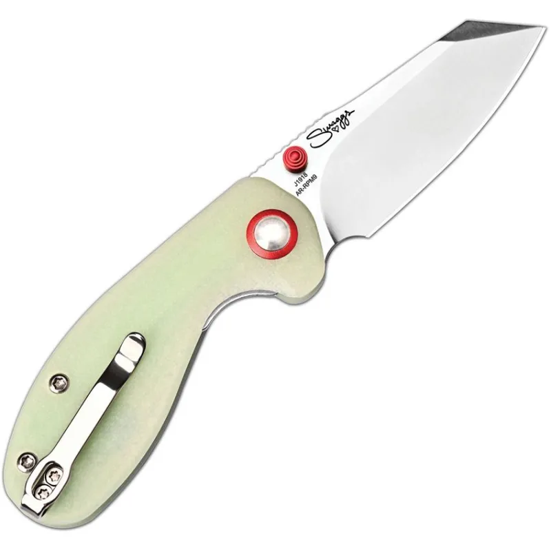 CJRB Maileah Folding Knife - 2.38" AR-RPM9 Stainless Steel Blade Glow In The Dark G10 Handle Cyclaire Knives and Tools