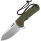 CJRB Tundra Folding Knife - 3.78" D2 Stonewashed Drop Point Blade Green G10 Handle with Black Liner Cyclaire Knives and Tools