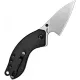 CJRB Spud Linerlock Folding Neck Knife - 2.38" Stonewash AR-RPM9 Blade Black Aluminium Handle Cyclaire Knives and Tools