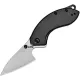 CJRB Spud Linerlock Folding Neck Knife - 2.38" Stonewash AR-RPM9 Blade Black Aluminium Handle Cyclaire Knives and Tools