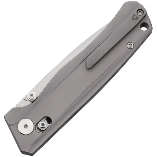 CMB Made Knives Braveman Folding Knife - 3.5" S35VN Stainless Blade Gray Titanium Handle