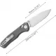 CMB Made Knives Explorer Folding Knife - 3.38" 14C28N Stainless Blade Black Canvas Micarta Handle Cyclaire Knives and Tools