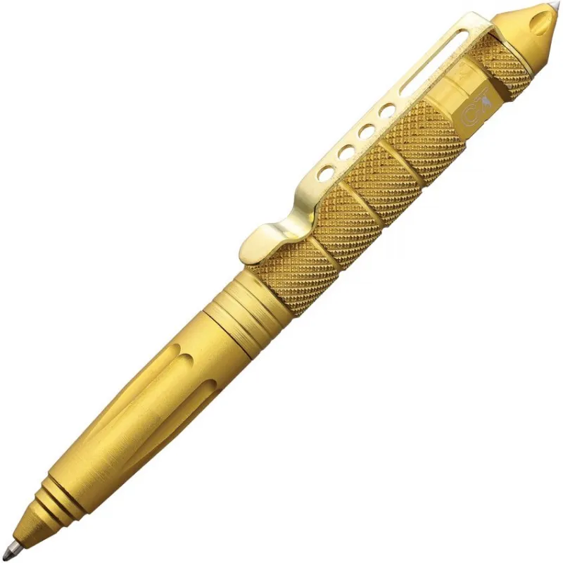 Coeburn Tool Aluminium Tactical Pen Gold with Glass Breaker Cyclaire Knives and Tools