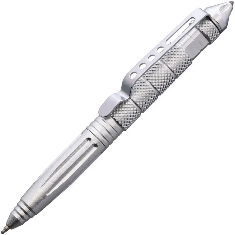 Coeburn Tool Aluminium Tactical Pen Silver with Glass Breaker Cyclaire Knives and Tools