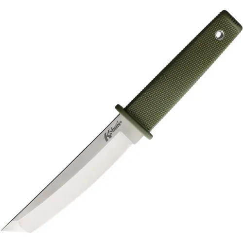 Cold Steel Kobun Fixed Blade Knife -  5.5" AUS-8A Tanto Blade OD Green Kray-Ex Handle