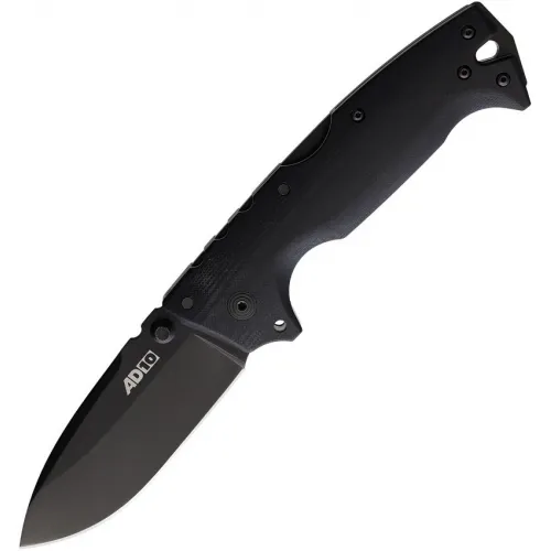 Cold Steel AD-10 Folding Knife - 3.5" Black CPM-S35VN Blade Contoured Black G10 Handle
