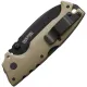 Cold Steel AD-10 Folding Knife - 3.5" Black CPM-S35VN Blade Contoured Dark Earth G10 Handle Cyclaire Knives and Tools