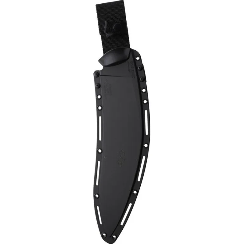 Cold Steel 35GKX Gurkha Kukri Plus Fixed Blade Knife - 12" Black Coated 52100 High Carbon Steel Cyclaire Knives and Tools