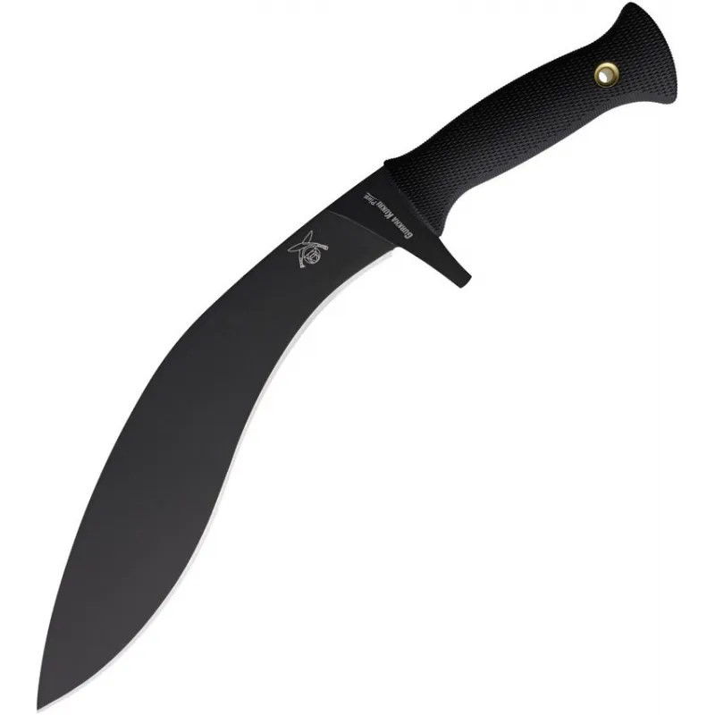 Cold Steel 35GKX Gurkha Kukri Plus Fixed Blade Knife - 12" Black Coated 52100 High Carbon Steel Cyclaire Knives and Tools