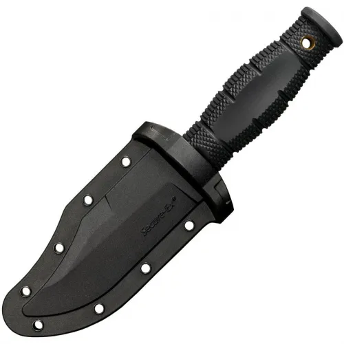 Cold Steel Mini Leatherneck Fixed Blade Knife - 3.25" 8Cr13Mov Stainless Steel Clip Point Blade Black Kray-Ex Handle