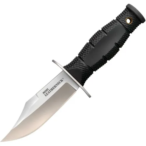 Cold Steel Mini Leatherneck Fixed Blade Knife - 3.25" 8Cr13Mov Stainless Steel Clip Point Blade Black Kray-Ex Handle
