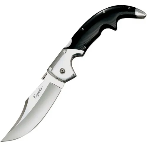 Cold Steel Large Espada Folding Knife - 5.5" S35VN Satin Blade Polished G10 Handle with Aluminum Bolsters
