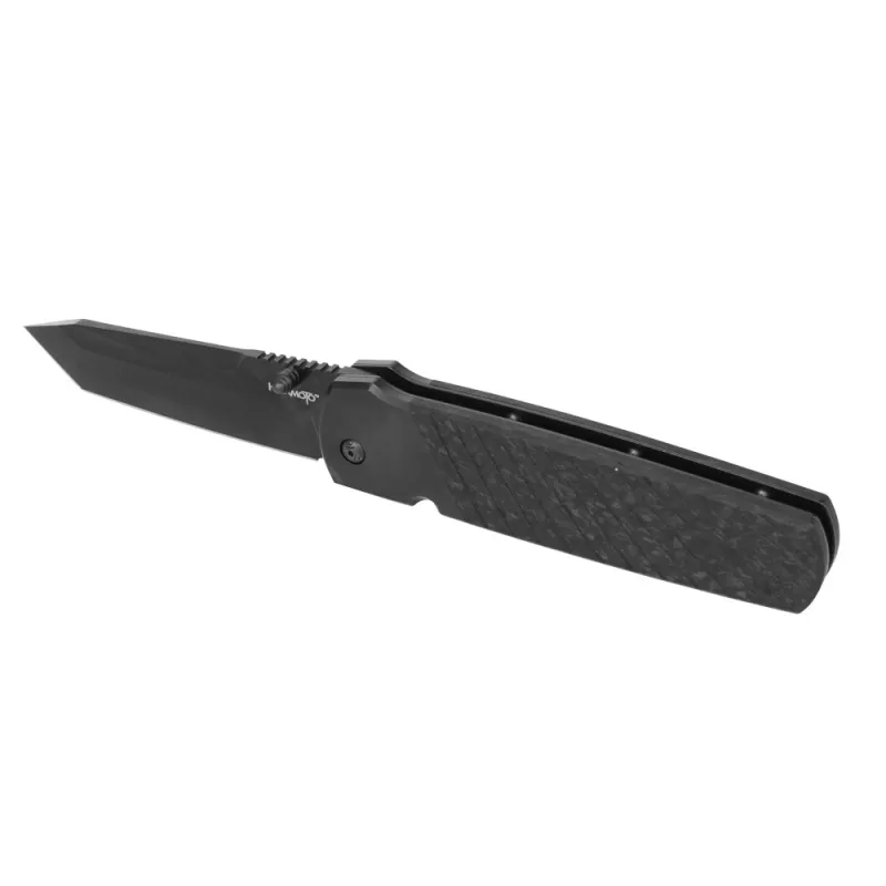 Cold Steel Hatamoto Folding Knife - 4" CPM-20CV Tanto Blade Carbon Fibre Handle Cyclaire Knives and Tools