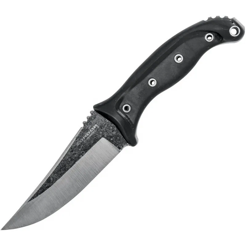 Condor Pandur Fixed Blade Knife - 4.53" 1075 Carbon Steel Paper Micarta Handle Cyclaire Knives and Tools