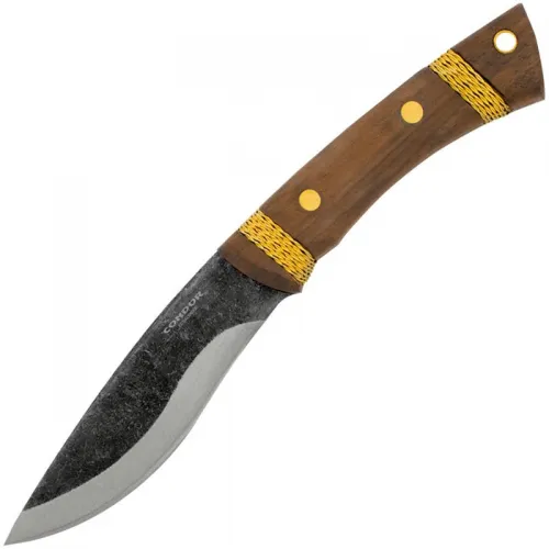 Condor Large Huron Fixed Blade Knife - 5.71" Carbon Steel Blade Walnut Wood Handle